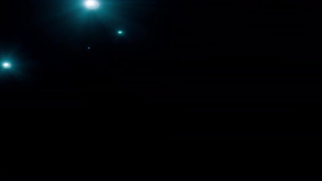 4K Blue Flashlights bright beam sparkle on black background