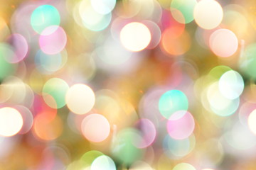 Multicolored blurry lights bokeh defocused abstract background for Christmas new year and celebration events