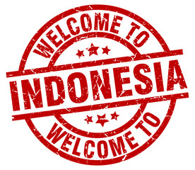 welcome to Indonesia red stamp