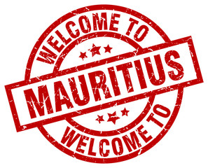 welcome to Mauritius red stamp