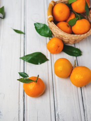 Fresh colorful tangerines