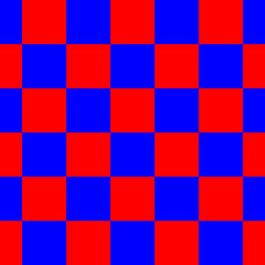 Red and Blue Checkered Seamless Repeating Pattern Background Vector Illustration