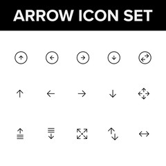 Arrow Line Icon Set For Your Mobile App, Website & Printable Design