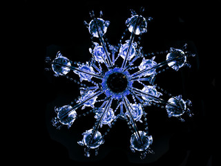 abstract glass snowflake
