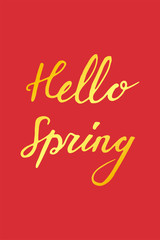 Hand Lettering Hello Spring