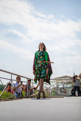 Fototapeta premium Luxury high fashion show on racecourse