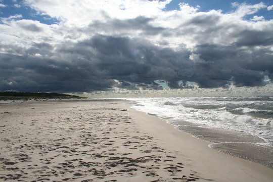 Plaża Morze Bałtyckie Słowiński Park Narodowy