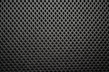 Closeup the mesh fabric pattern of the backrest of the chair 