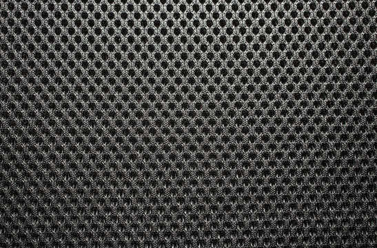 Closeup the mesh fabric pattern of the backrest of the chair 