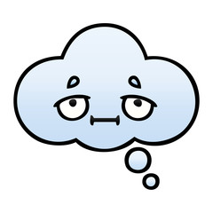 gradient shaded cartoon thought bubble