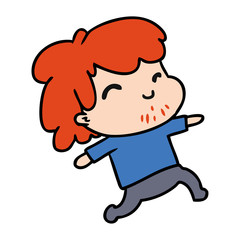 cartoon kawaii boy with stubble