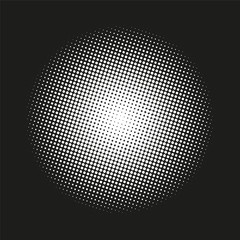 Circle gradient halftone dots background. Template texture vector illustration.