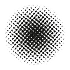 Circle gradient halftone dots background. Template texture vector illustration.