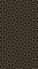 Ornate geometric pattern and two-tone abstract background