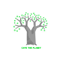 Save the planet vector illustration