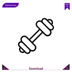 dumbbell  vector icon. Best modern, simple, isolated, flat icon for website design or mobile applications, UI / UX design vector format