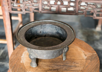 Fototapeta premium Traditional chinese copper fireplace stove