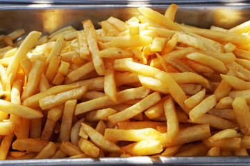 fresh fries as nice food background
