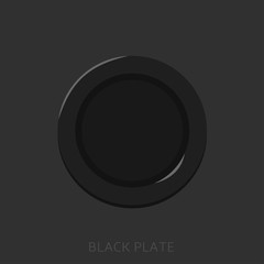 Black plate vector illustration 