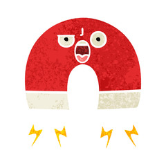 retro illustration style cartoon magnet