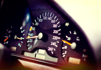 Speedometer of a Petrol Car