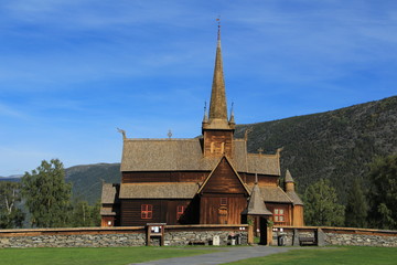 Fototapeta na wymiar Norway, stavkirke Lom
