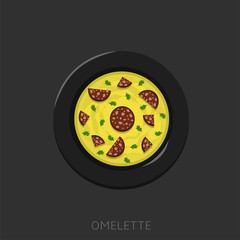 Omelette vector illustration