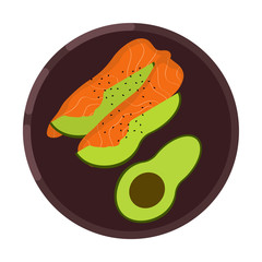 Menu concept. Healthy food. Flat style illustration. Vector illustration.