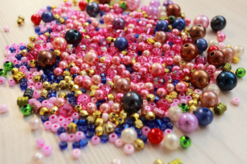 beautiful beads and pearls for background