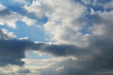 Beautiful cloudscape in blue sky, natural background