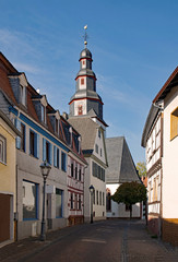 Fototapeta na wymiar On der Altstadt von Windecken, Nidderau im Main-Kinzig-Kreis in Hessen, Deutschland 