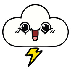 cute cartoon storm cloud