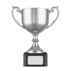 Silver Trophy Cup Isolated