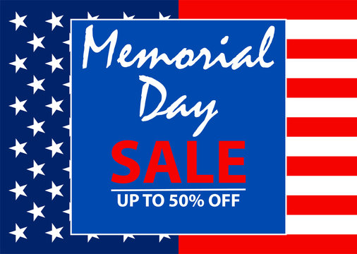 Memorial day sale banner
