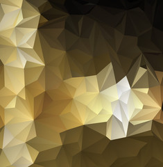 Beige low poly background. Big triangles pattern, modern design.