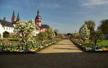 Fototapeta na wymiar Im Klostergarten von Seligenstadt