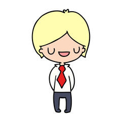 cartoon of a kawaii cute boy