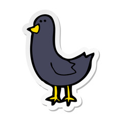 sticker of a cartoon bird