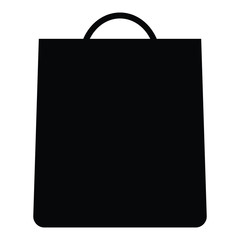 A black and white vector silhouette of a handbag