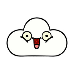 comic book style cartoon white cloud