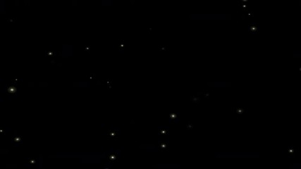 Fireflies against black background for overlay vdo design