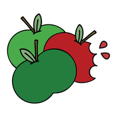 cute cartoon juicy apple