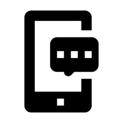 Mobile chat icon. Sms sign