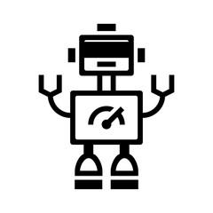 Robot icon. Modern machine sign