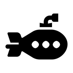 Underwater ship  icon. Sea travel sign