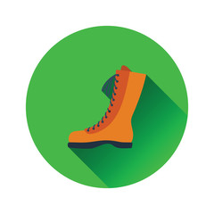 Flat design icon of hiking boot
