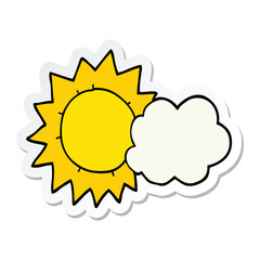 sticker of a cartoon weather