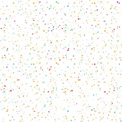 Abstract Seamless Pattern with Colorful Dots. Vector Decorative Background with Confetti. Holiday Textured Bg