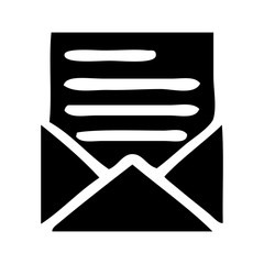 flat symbol letter and envelope