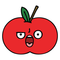 cute cartoon red apple